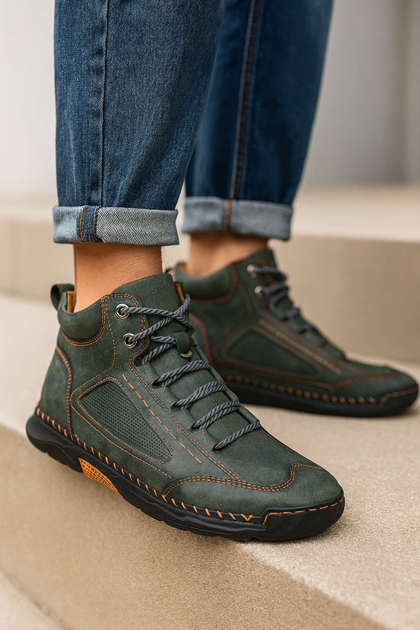 Moriarty | Leather High Top Shoes