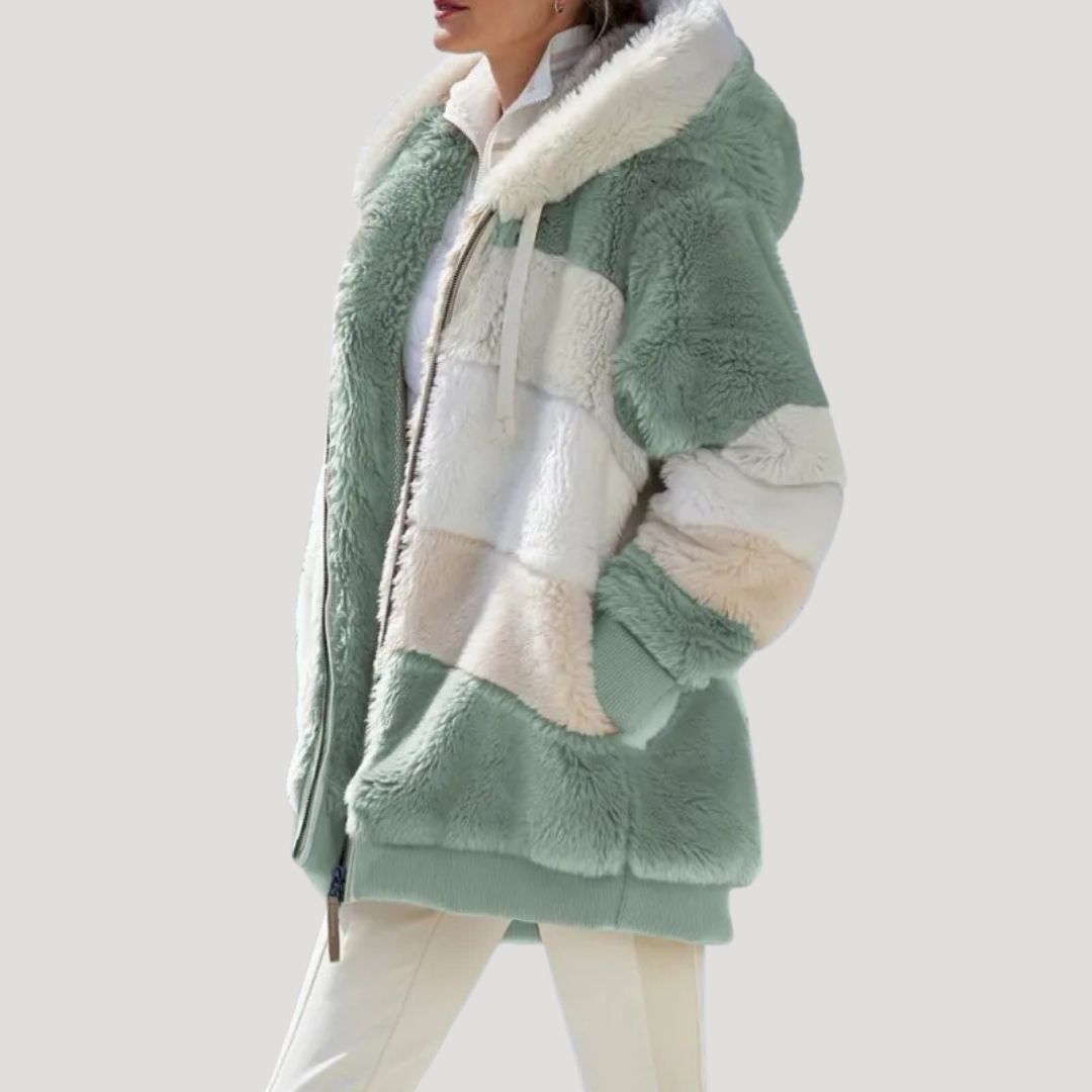 WW | Damen Fluffy Nep Pelz Winterjacke Cozy Stil
