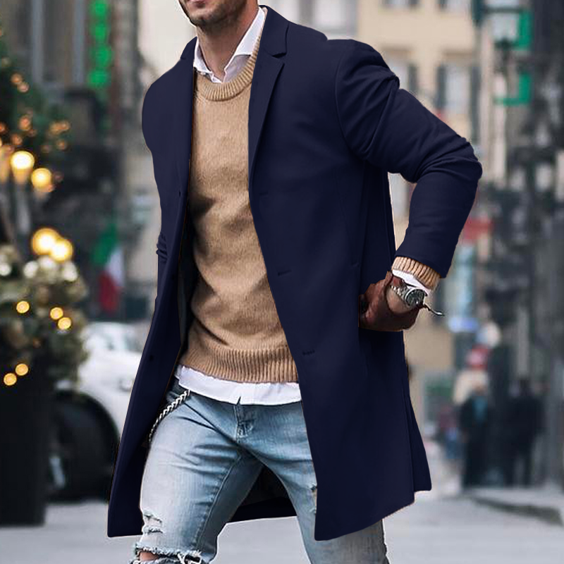 WW | Double-breasted Coat for Men Elegance