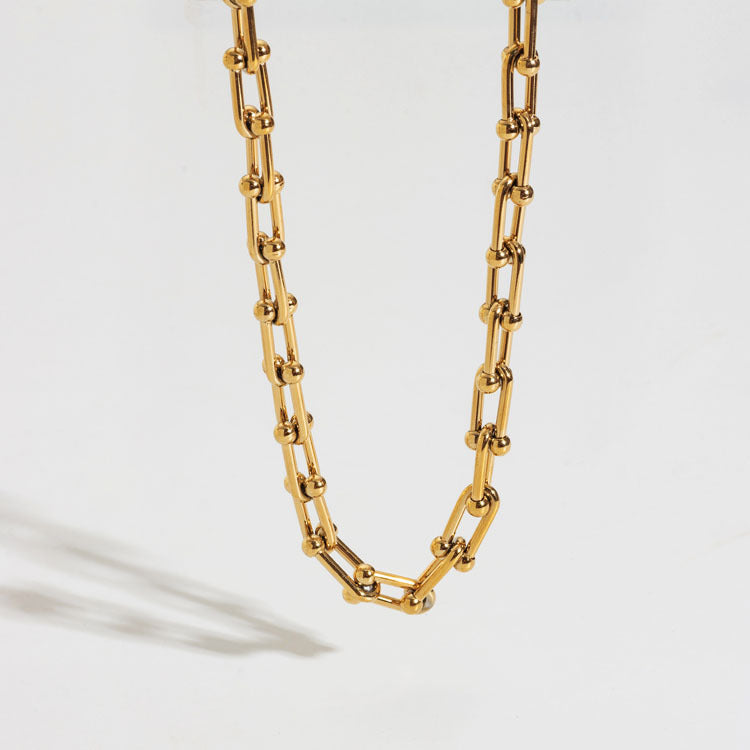 WW | Necklace U-Shaped Lock Thick Chain