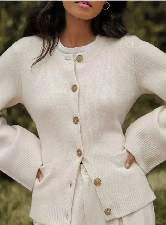 WW | Strickjacke - Wollmischung - Reguläre Passform - Knopfverschluss - Mit Fronttaschen