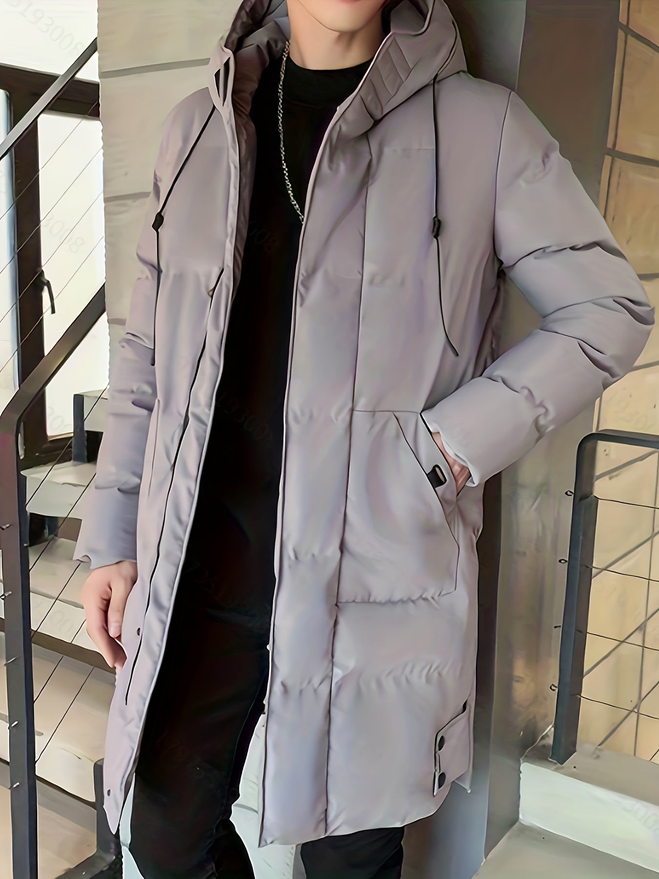WW | Mid-Length Hooded Overcoat Winter Jacket For Men - Perfect For Outdoor Activities
