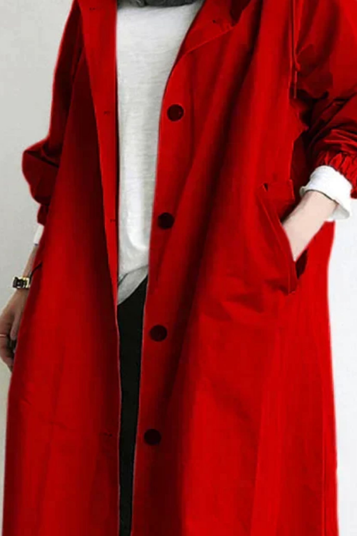 Dolly Stylish Trench Coat - Red