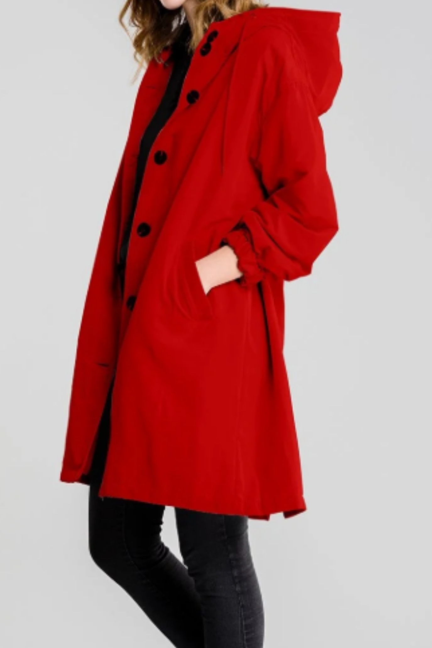 Dolly Stylish Trench Coat - Red