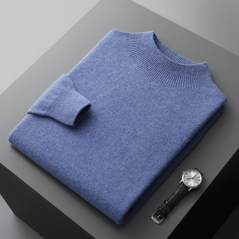 WW | Luxuriöser Herrenpullover mit halbem Kragen