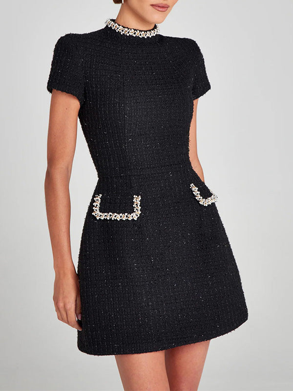 WW | Besticktes Tweed Minikleid Für Frauen