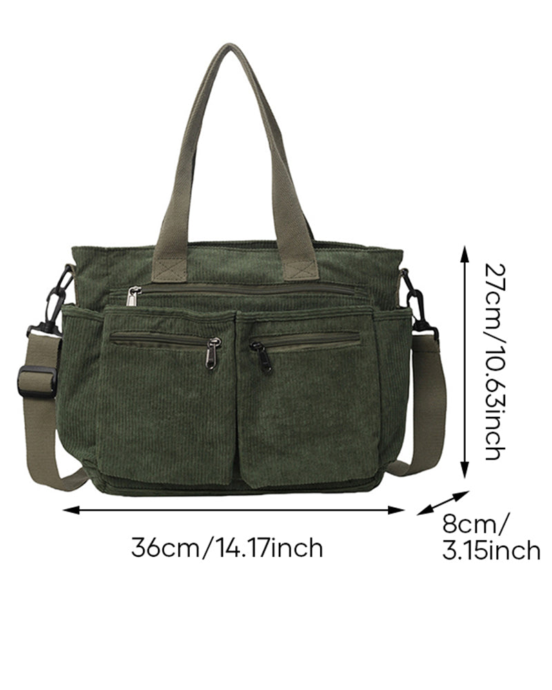 WW | Solid-colored railroad fleece shopping bag