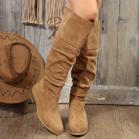 WW | Milady Braune Wildlederstiefel