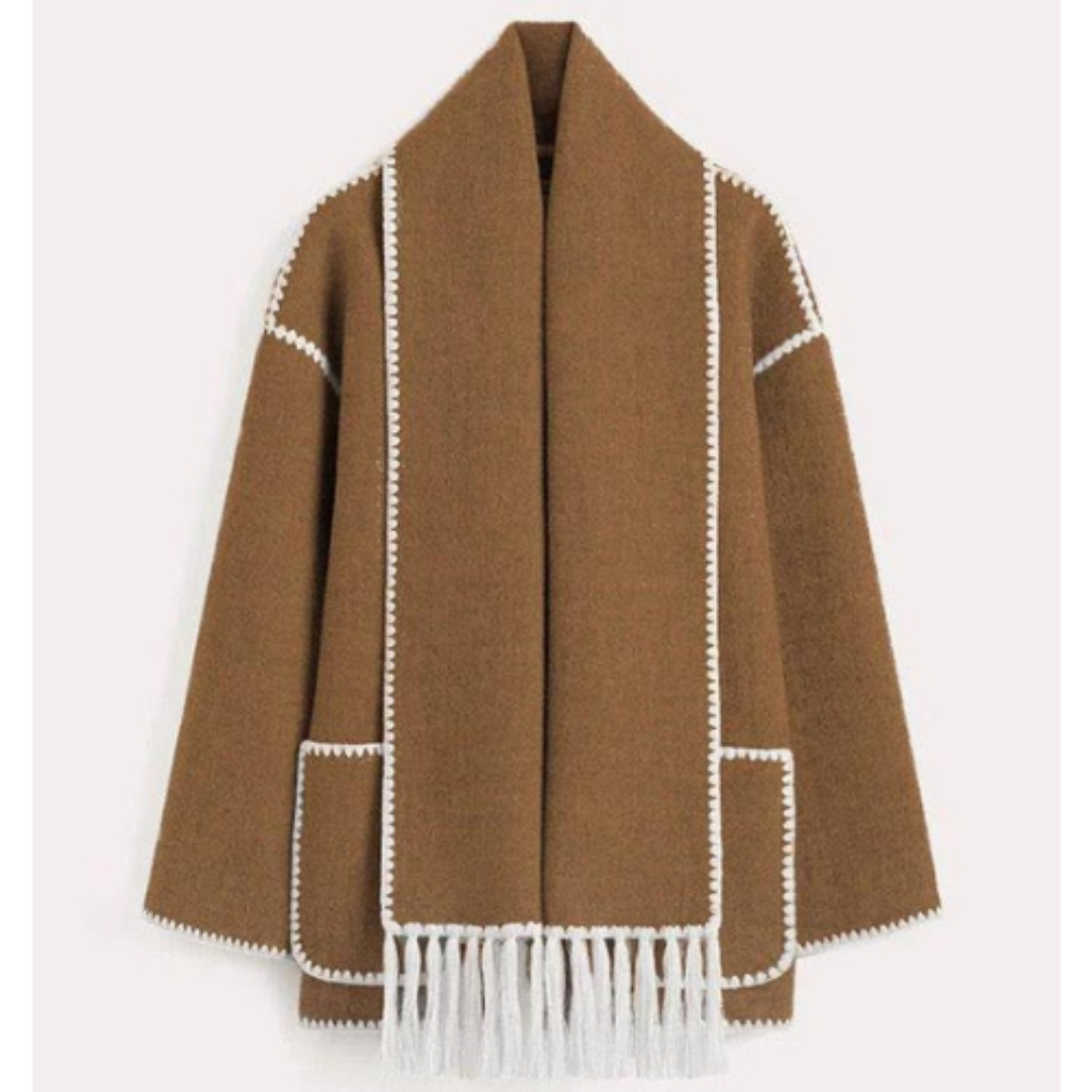 WW | Damen Warmer Wickelkragen Winterjacke Lockere Stil