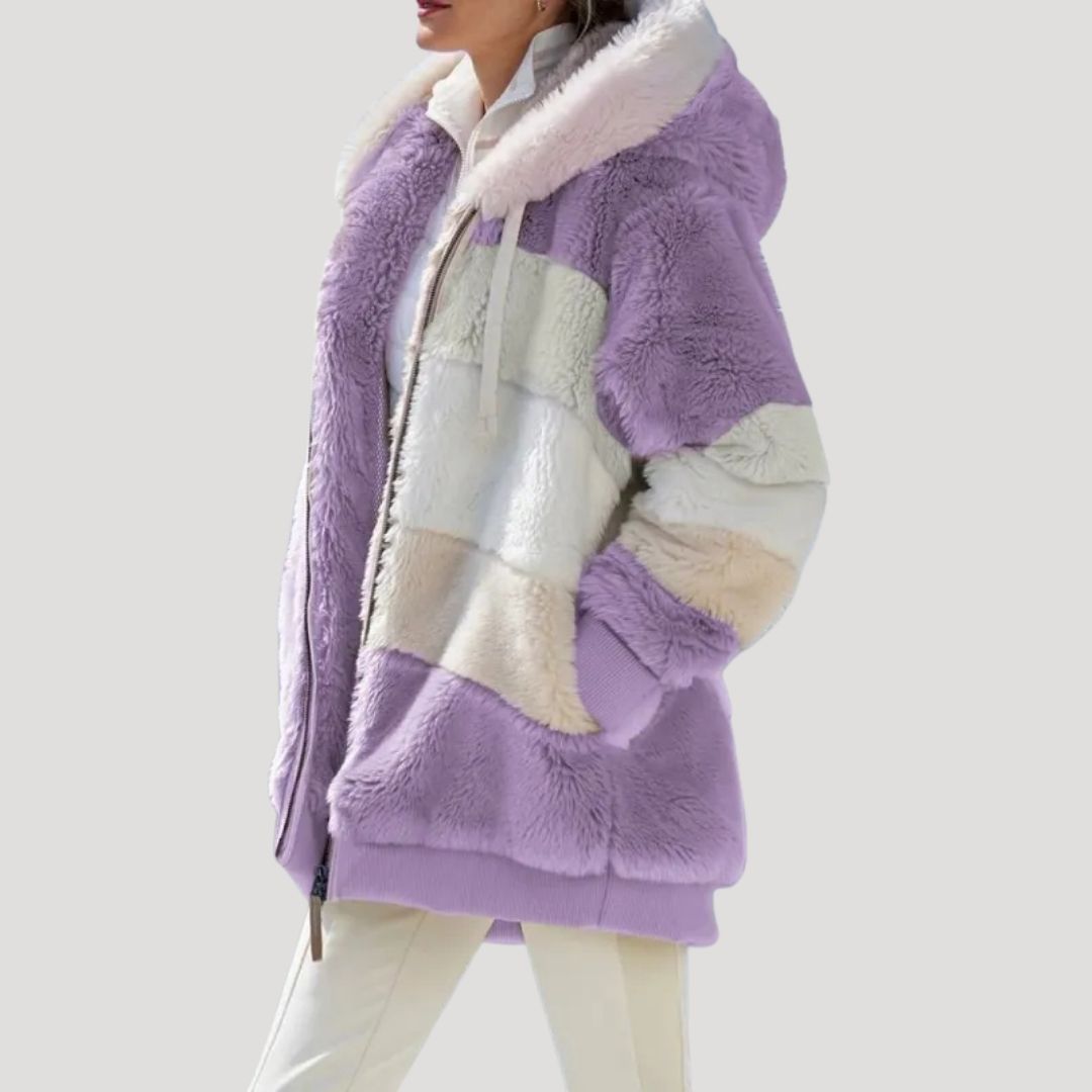 WW | Damen Fluffy Nep Pelz Winterjacke Cozy Stil