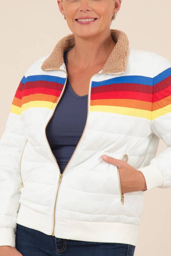 WW | Rainbow Retro Stripe Insulated Jacket