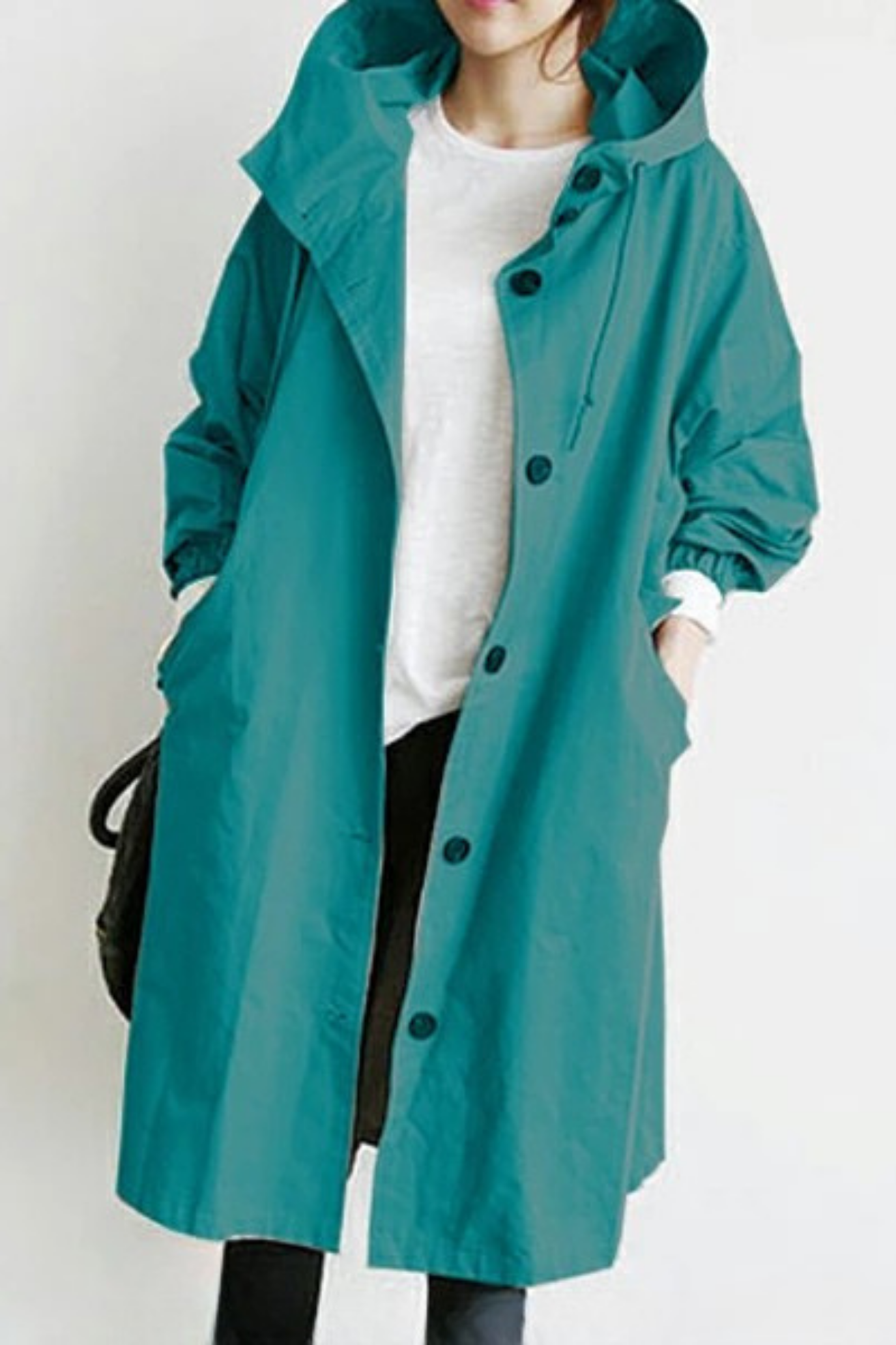 Dolly Stylish Trench Coat - Light Blue