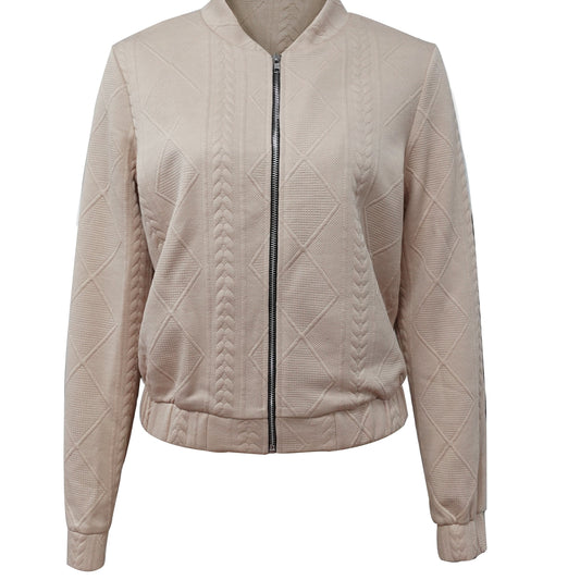 WW | Casual Bomberjacke mit glatter Textur