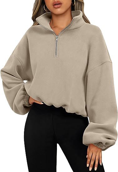 WW | Women's Half-Zip Sweatshirt with Stand-Up Collar