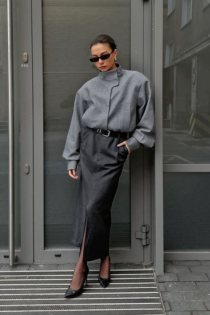 WW | Graue Wolljacke