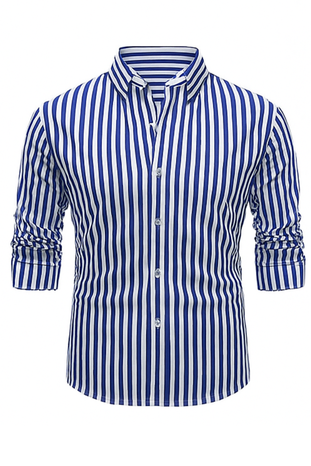 William Elegant Striped Shirt - Blue