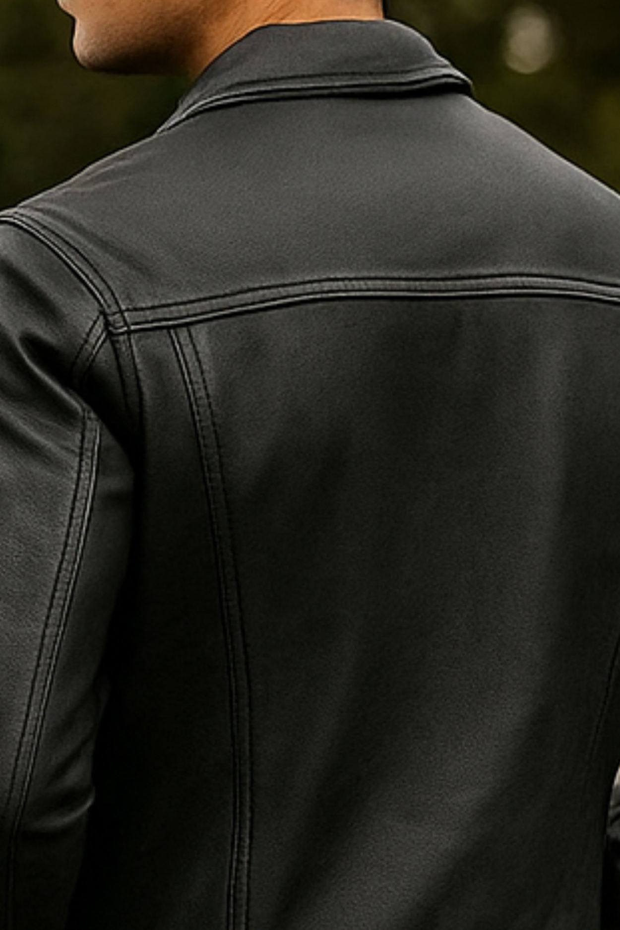Robin Rider Leather Jacket - Dark Grey