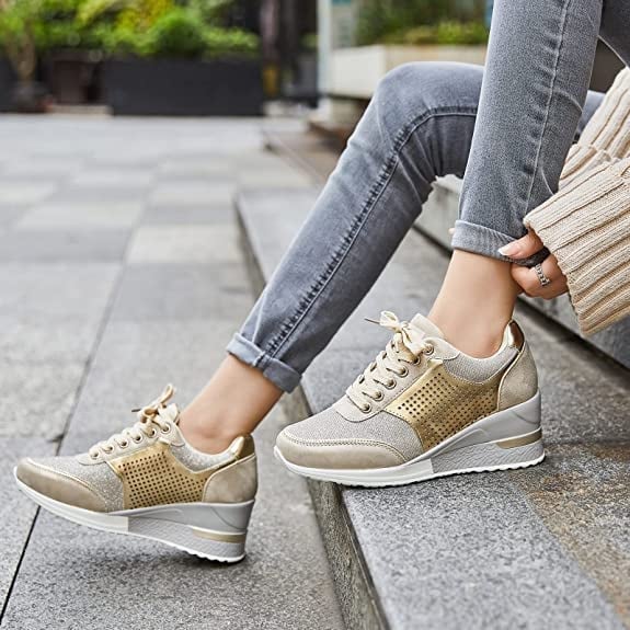 WW | Orthopädische Turnschuhe mit hohem Absatz und Keilabsatz
