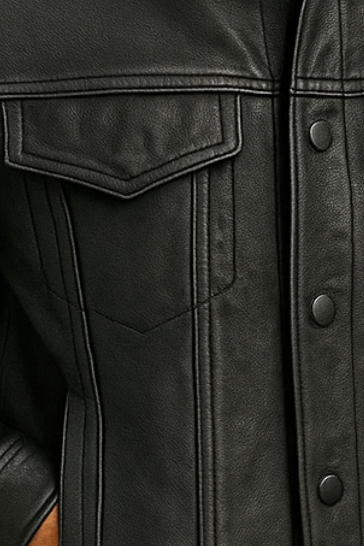 Robin Rider Leather Jacket - Dark Grey