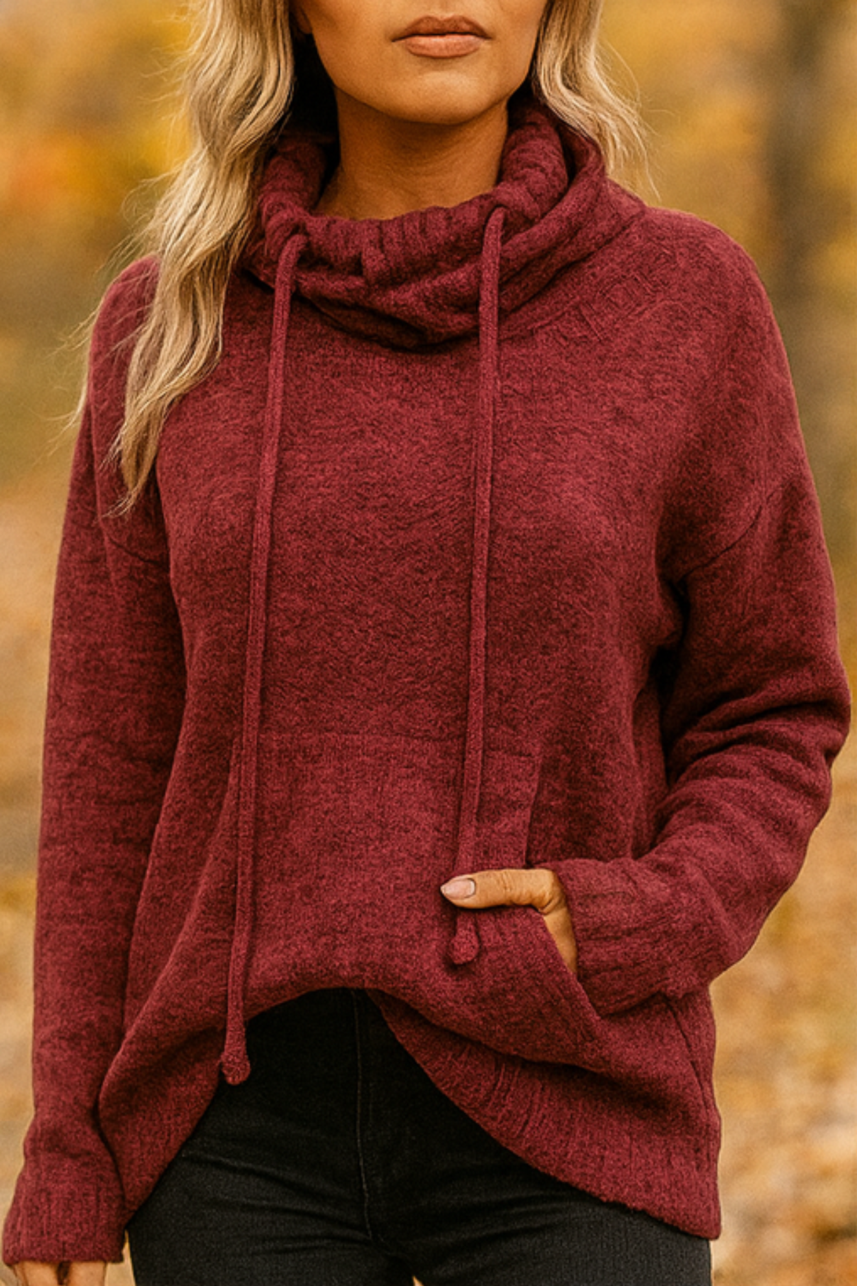 Xena | Long Sleeve Sweater with Pocket