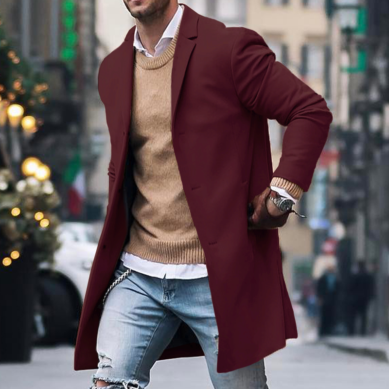 WW | Double-breasted Coat for Men Elegance