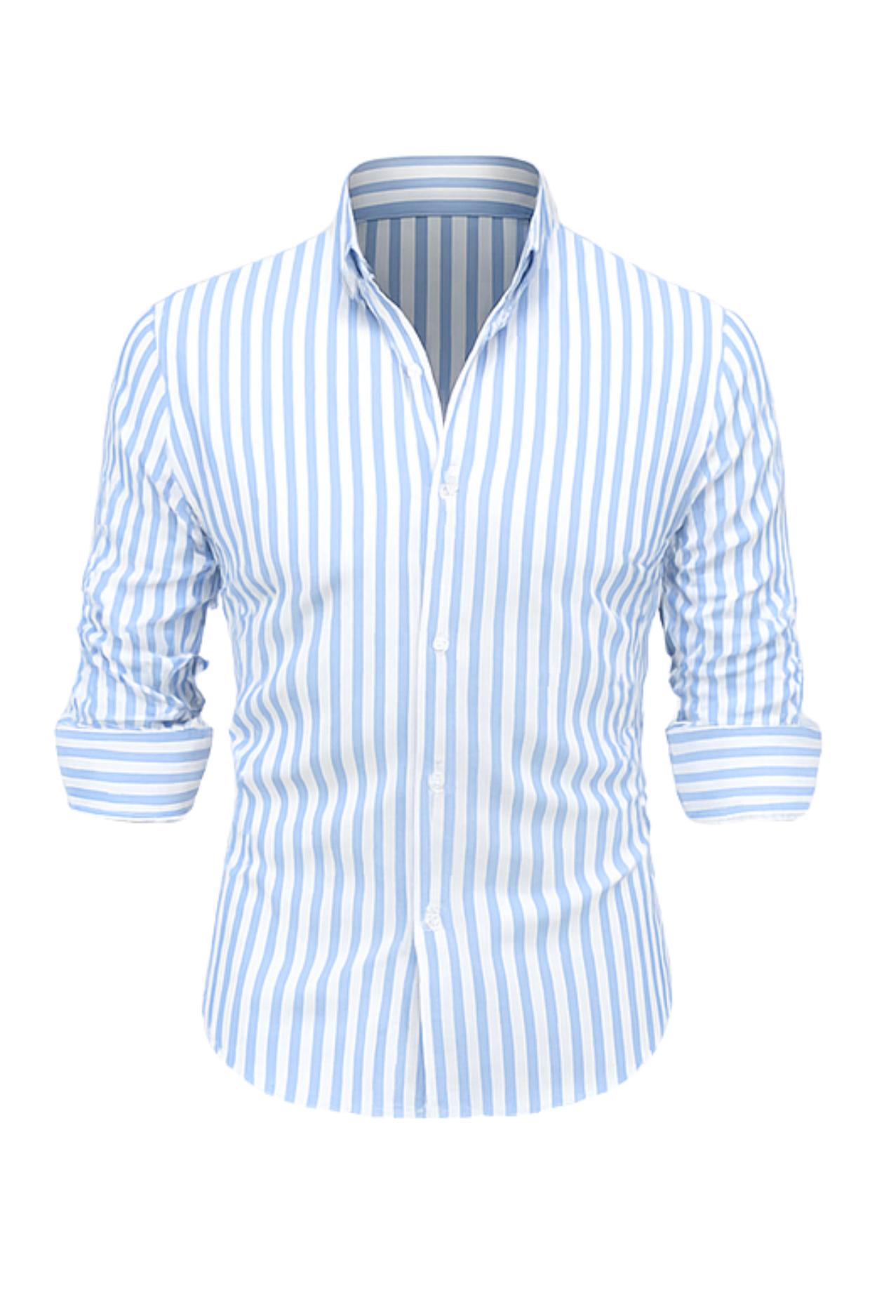 William Elegant Striped Shirt - Light Blue