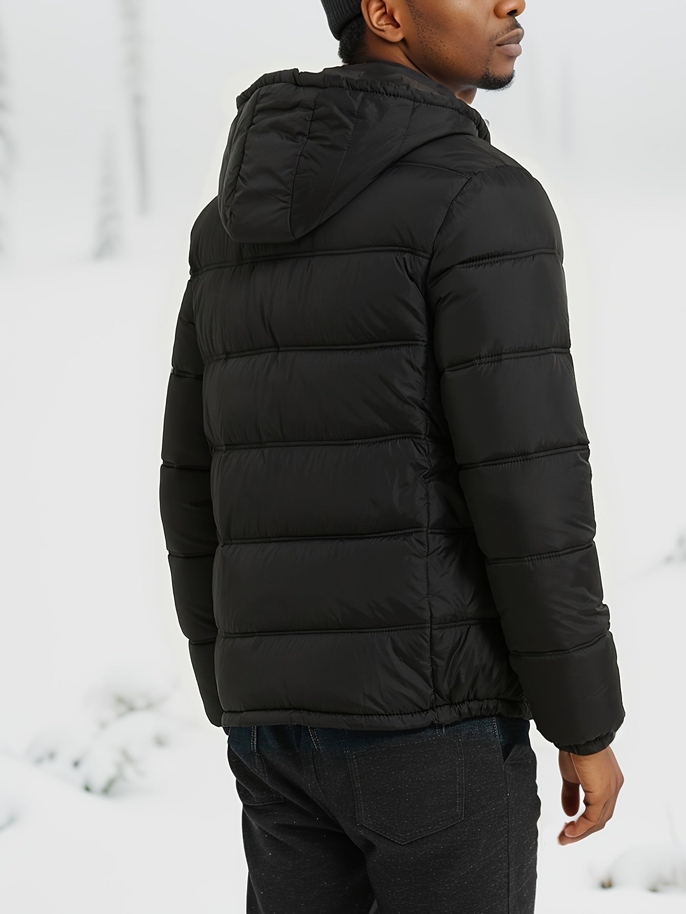 WW | Smooth Plain Puffer Winter Jacket For Men - Perfect For Outdoor Activities