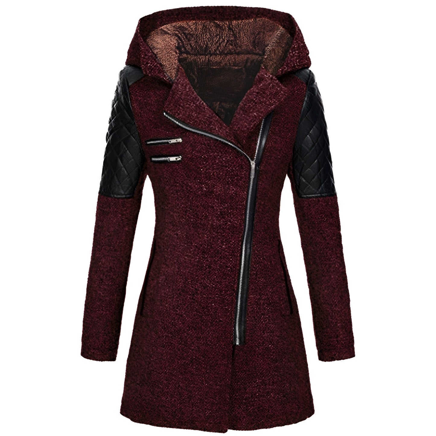 WW | Winterlicher Woll|Trenchcoat Mit Kapuze