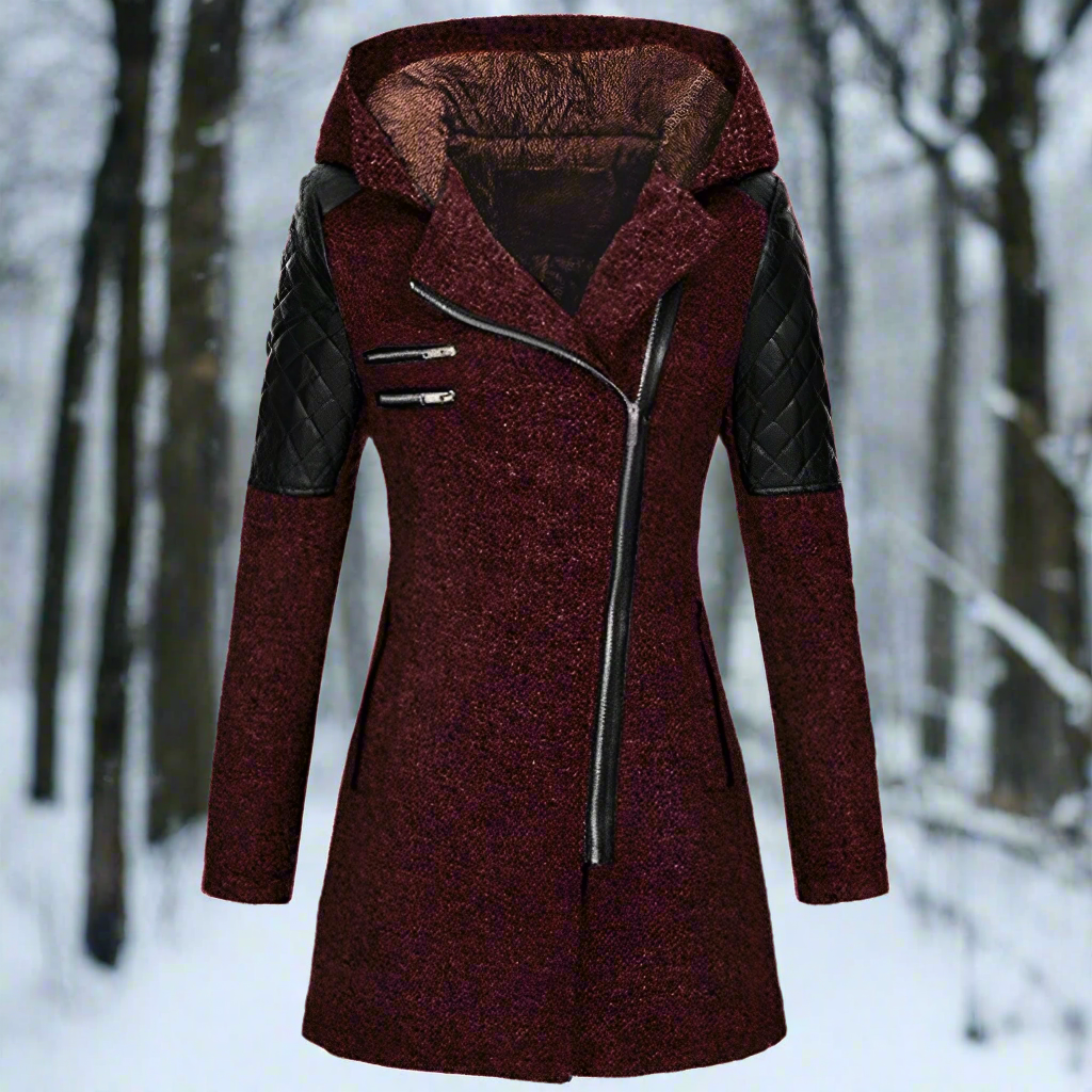 WW | Winterlicher Woll|Trenchcoat Mit Kapuze