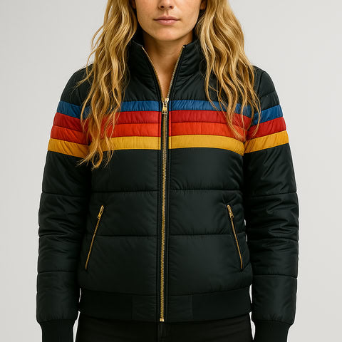 WW | Damen Pufferjacke Kapfärbblock