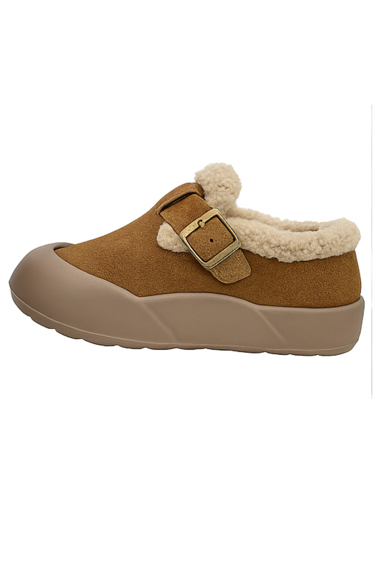 Ivory Comfortable Fleece-Lined Shoes - Khaki