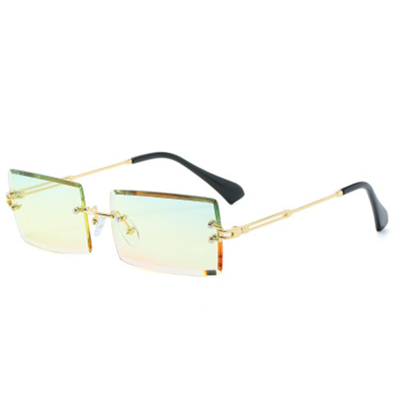 WW | Modische Rechteckige Sonnenbrille Im Retro Stil