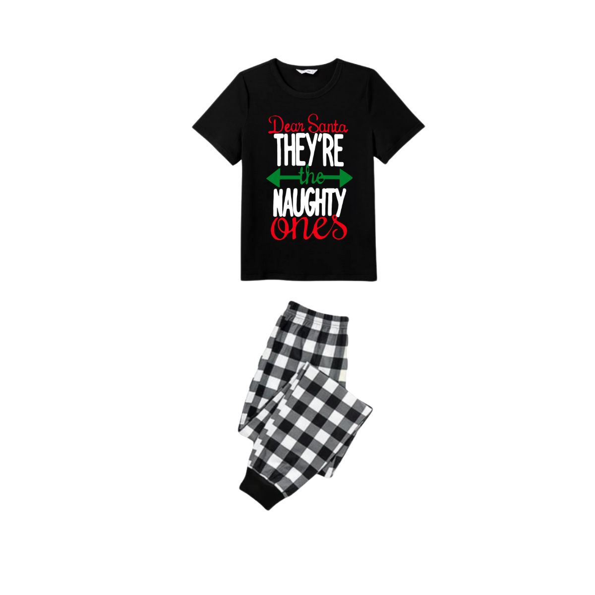 WW | Dear Santa, They're The Naughty Ones Couples Christmas Pyjama Set