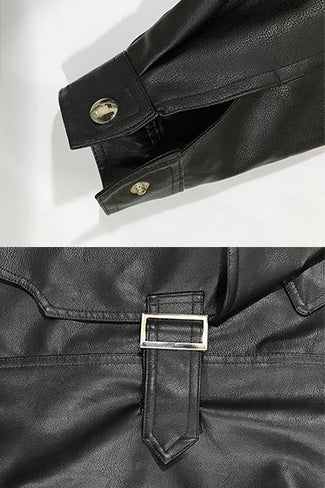 WW | Leder Langarmjacke