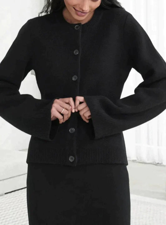 WW | Strickjacke Weiche Strickware Knöpfe Und Taschen Langärmelige Bequeme Passform