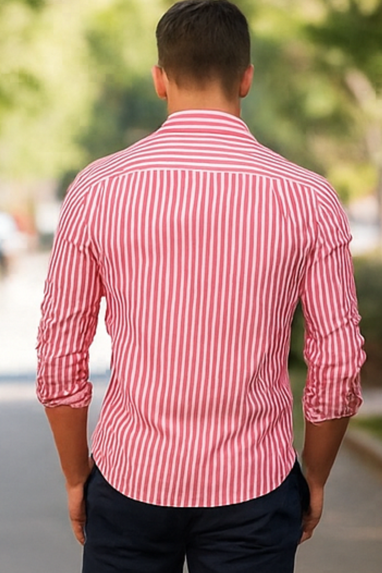 William Elegant Striped Shirt - Pink