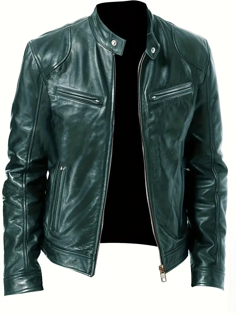 WW |  Lederjacke mit Taschen für Herren - Chic und Perfekt für den Alltag