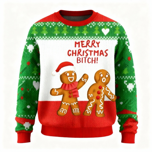 WW | Xmas Slogan Druck Unisex Hässlicher Christmas Pullover - Lustiger Feiertags Party Pullover