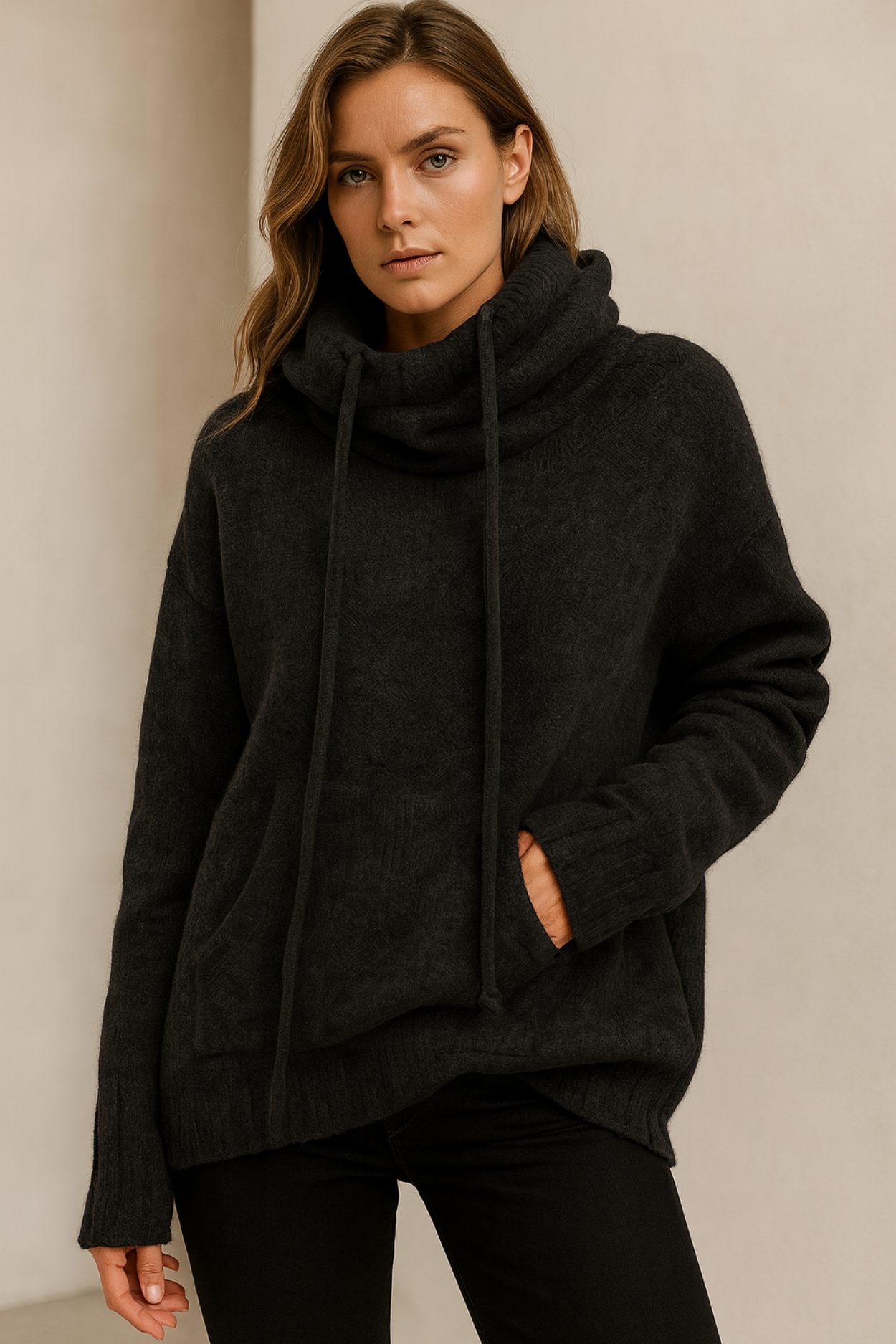 Xena | Long Sleeve Sweater with Pocket