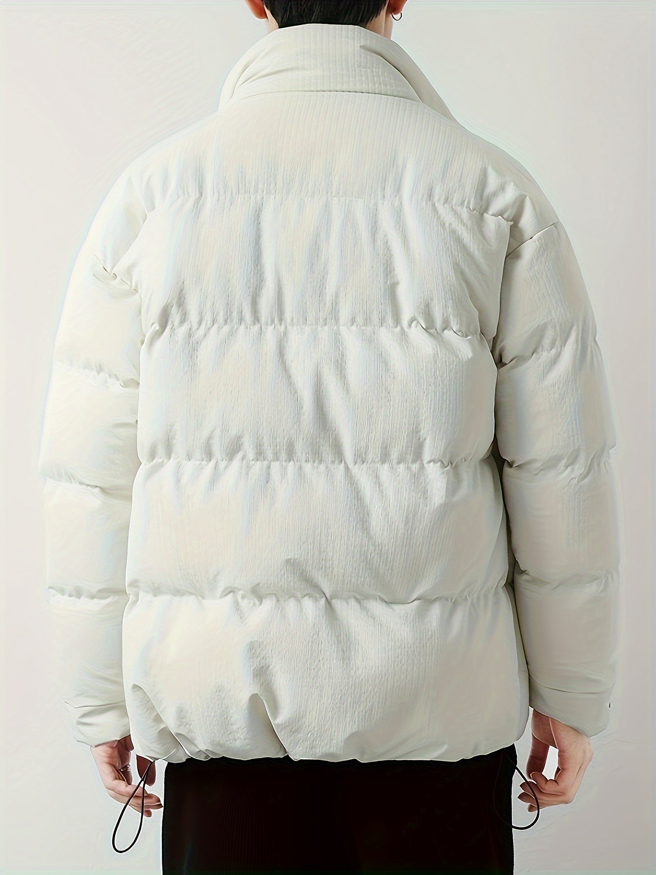WW | Men's Winter Jacket with Stand-Up Collar - Warm Transitional Jacket with Large Pockets & Snap Fasteners
