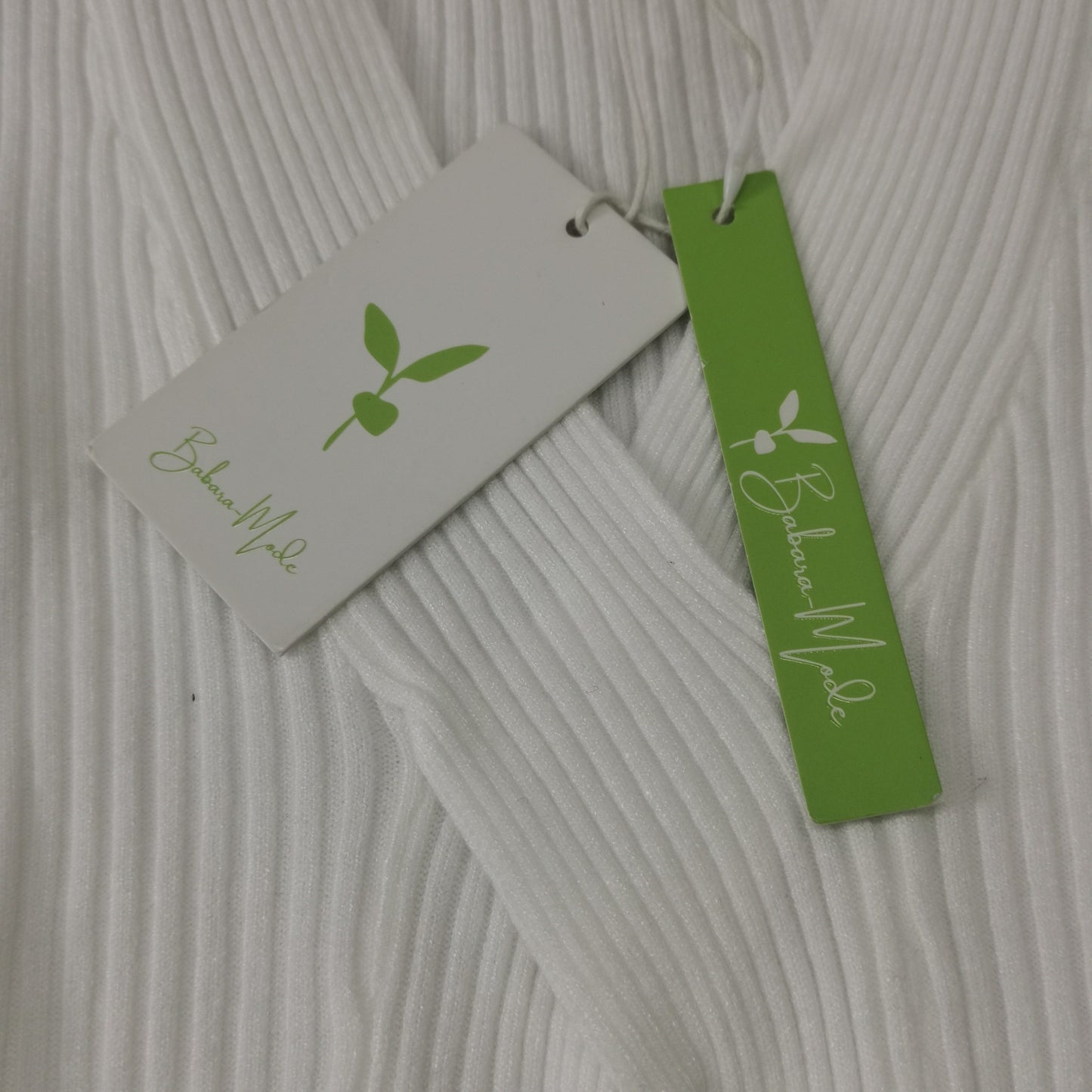 WW | Weißer Pullover Aus Geripptem Material
