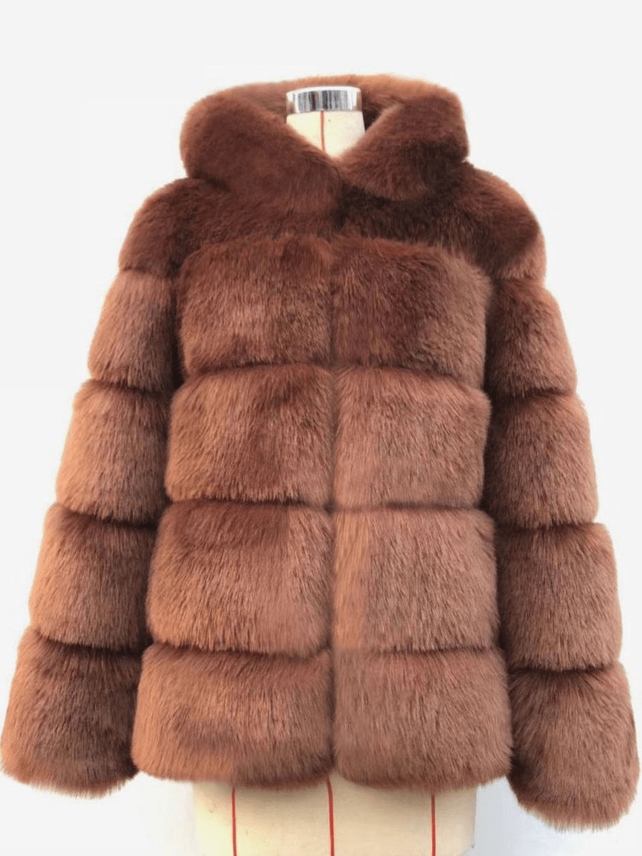 WW | Kunstfellmantel - Übergroße Kapuze - Plüsch & Warm - Winter Eleganz