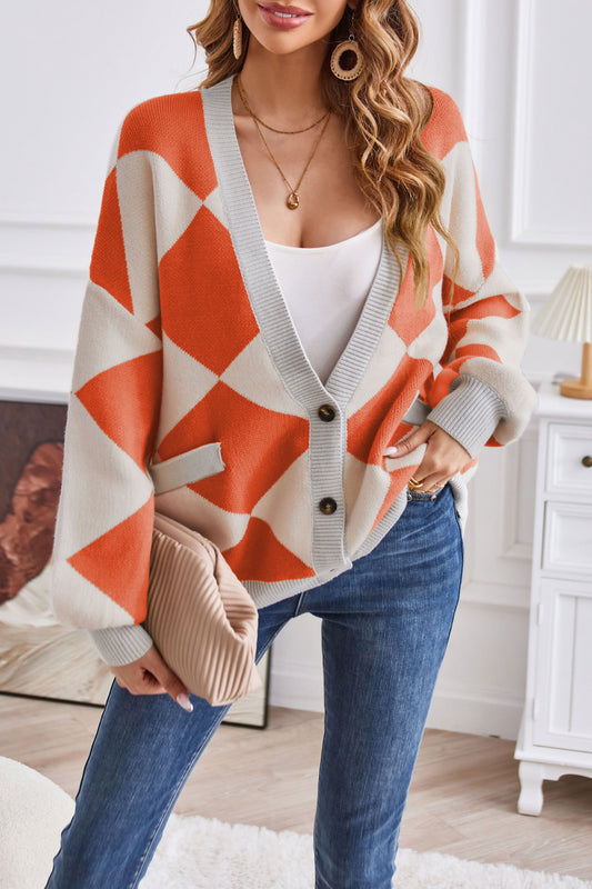 WW | Women's Patchwork Vest with V-Neck and Checks