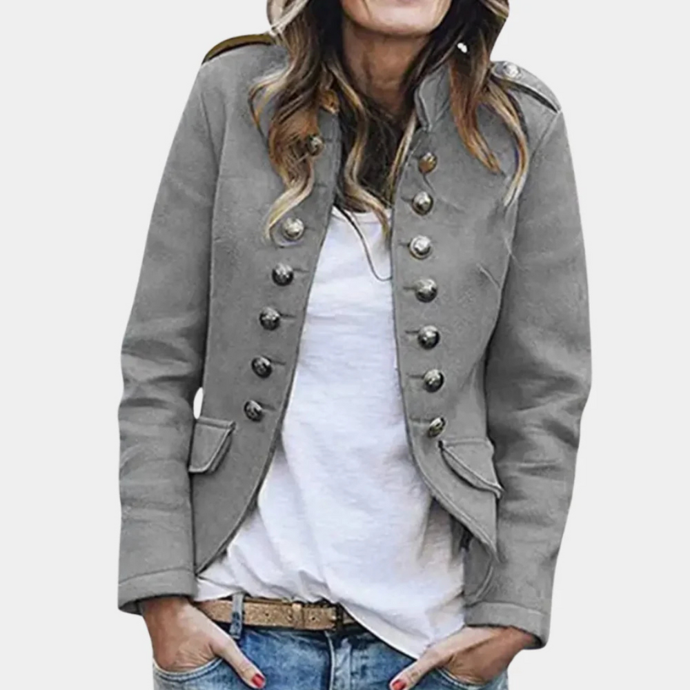 WW | Doppelreihiger Woll Retro Mantel für Damen