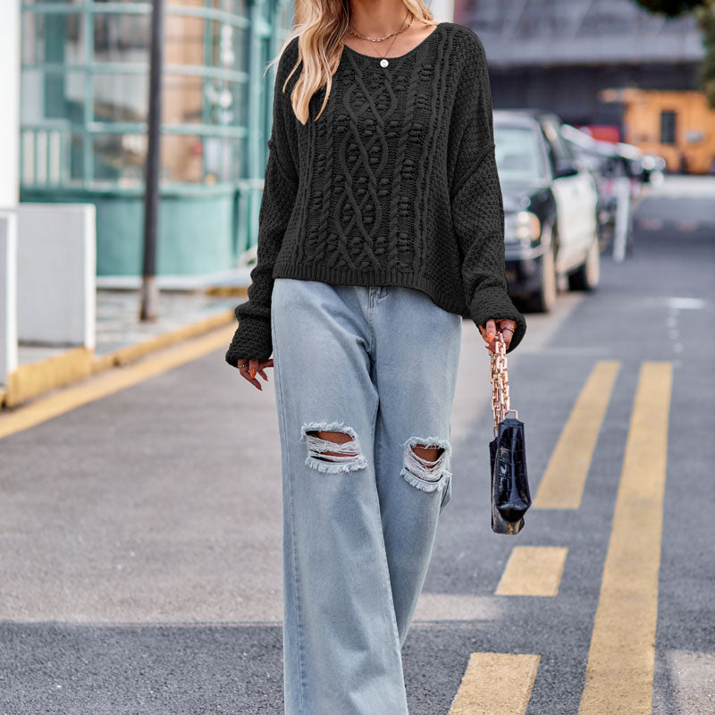 WW | Pullover in Twisted Knit with a Comfortable Fit