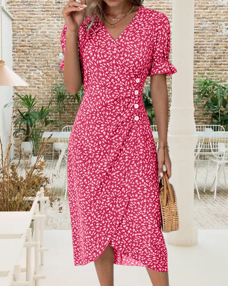 Sierra | Short-sleeved floral dress