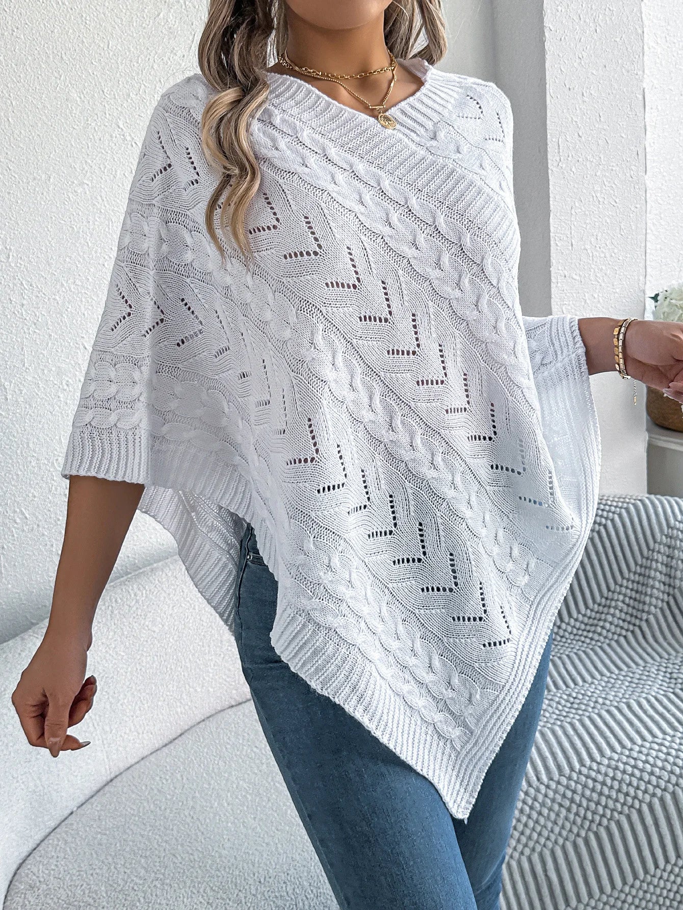 WW | Strickpullover Poncho
