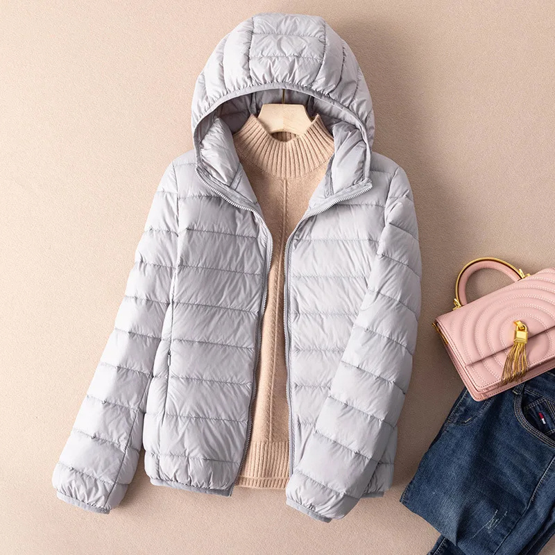 WW | Steppjacke Leicht mit Kapuze Warm Gefüttert Lässige Passform