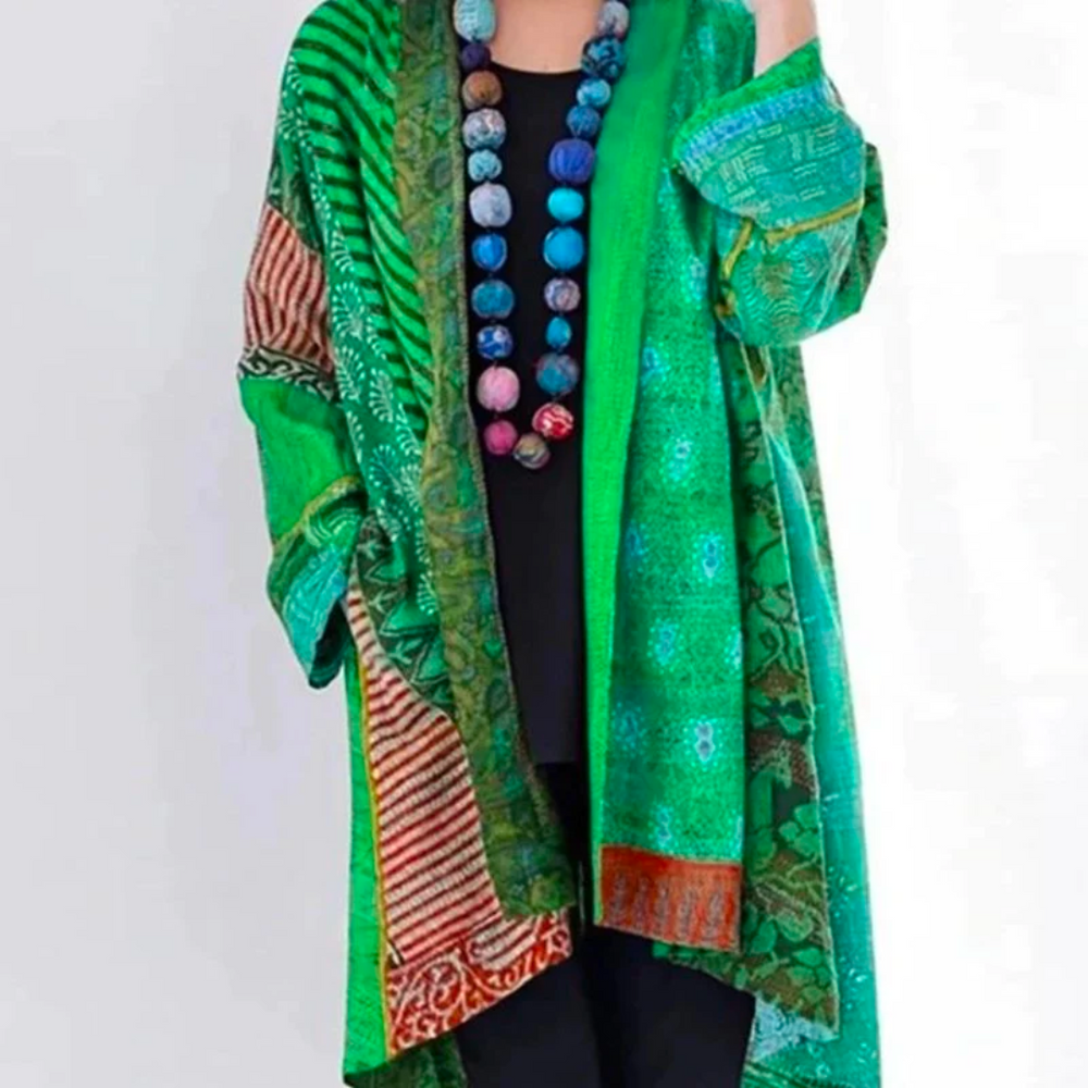 WW | Boho Fall Jacket with Colorful Pattern