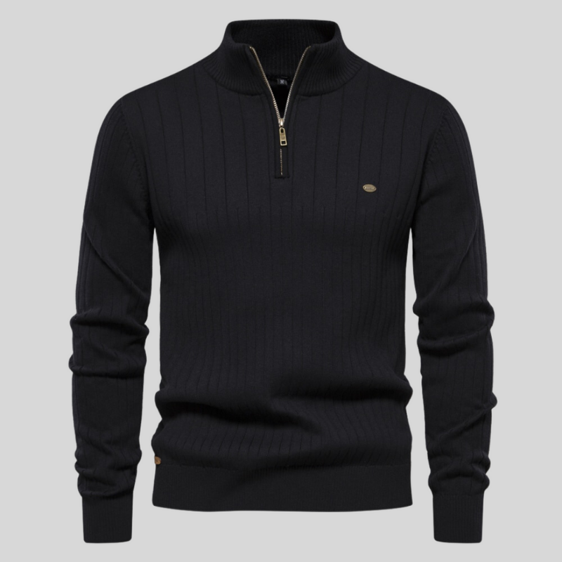 WW | Halb-Zip Ripp Herrenpullover